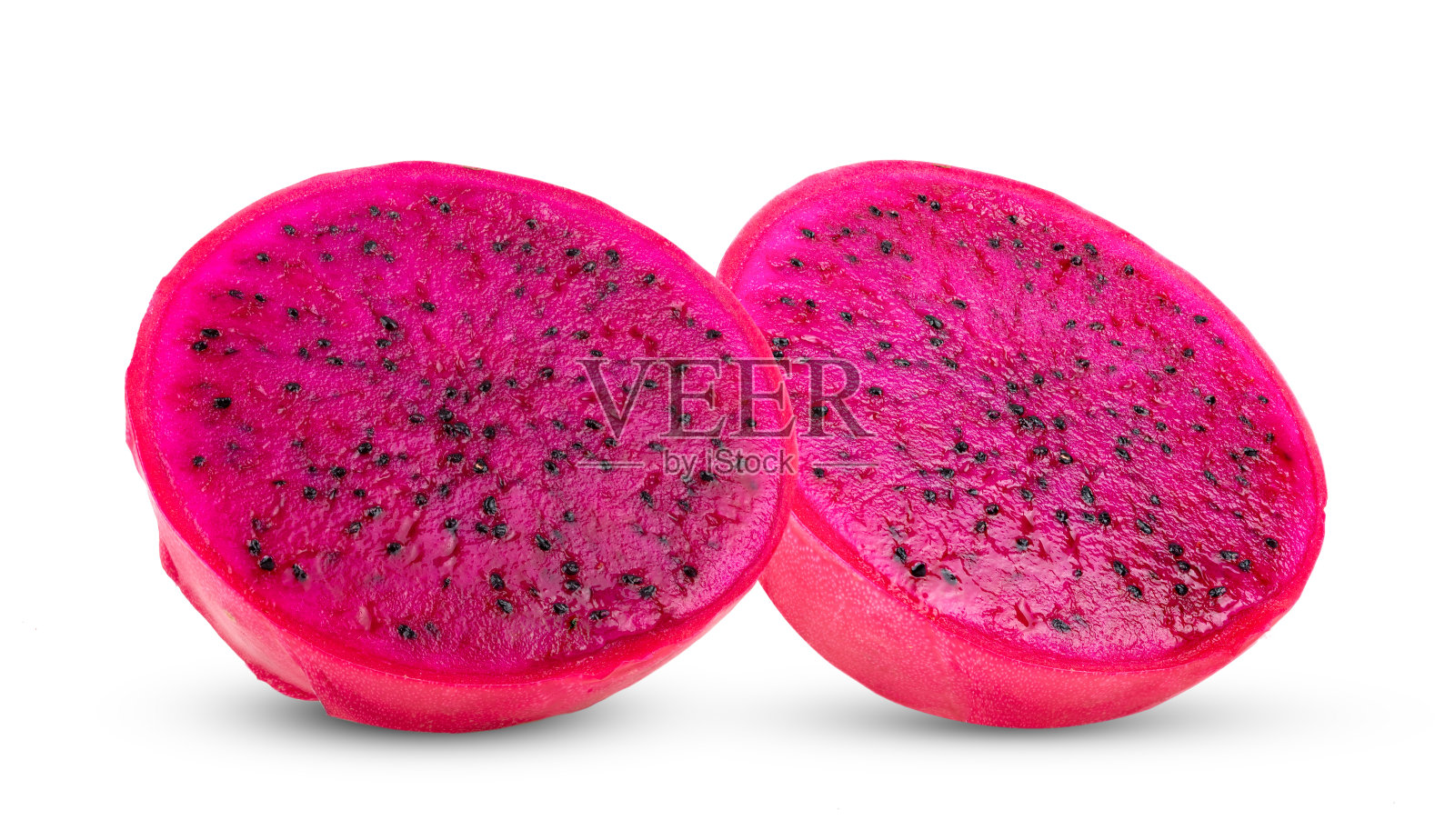 火龙果，火龙果片孤立在白色的背景照片摄影图片