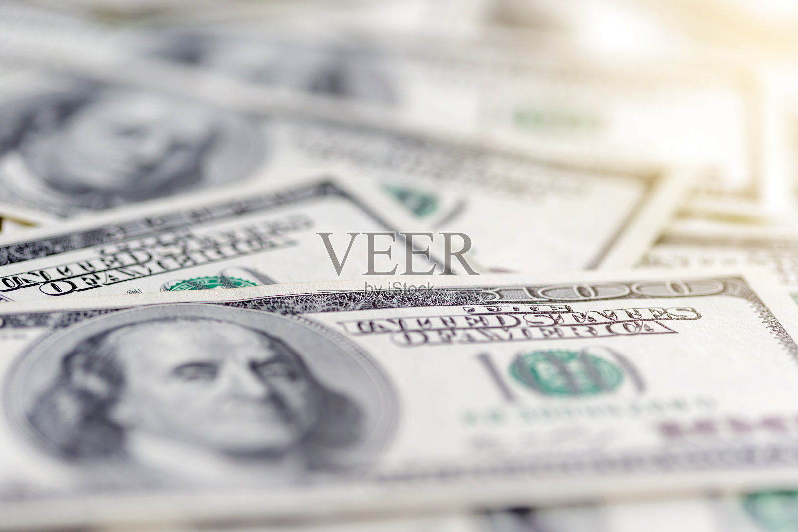 美国百元美钞特写照片摄影图片