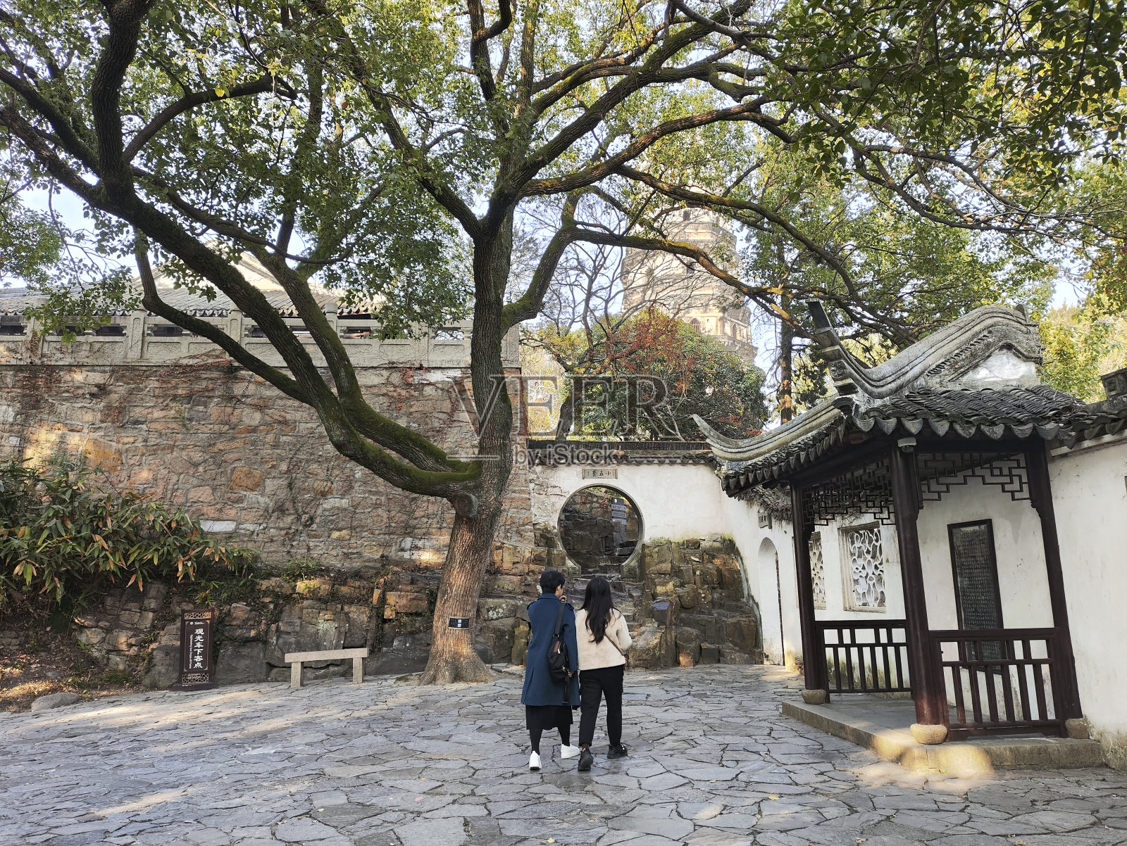 中国苏州虎丘虎山内的风景照片摄影图片