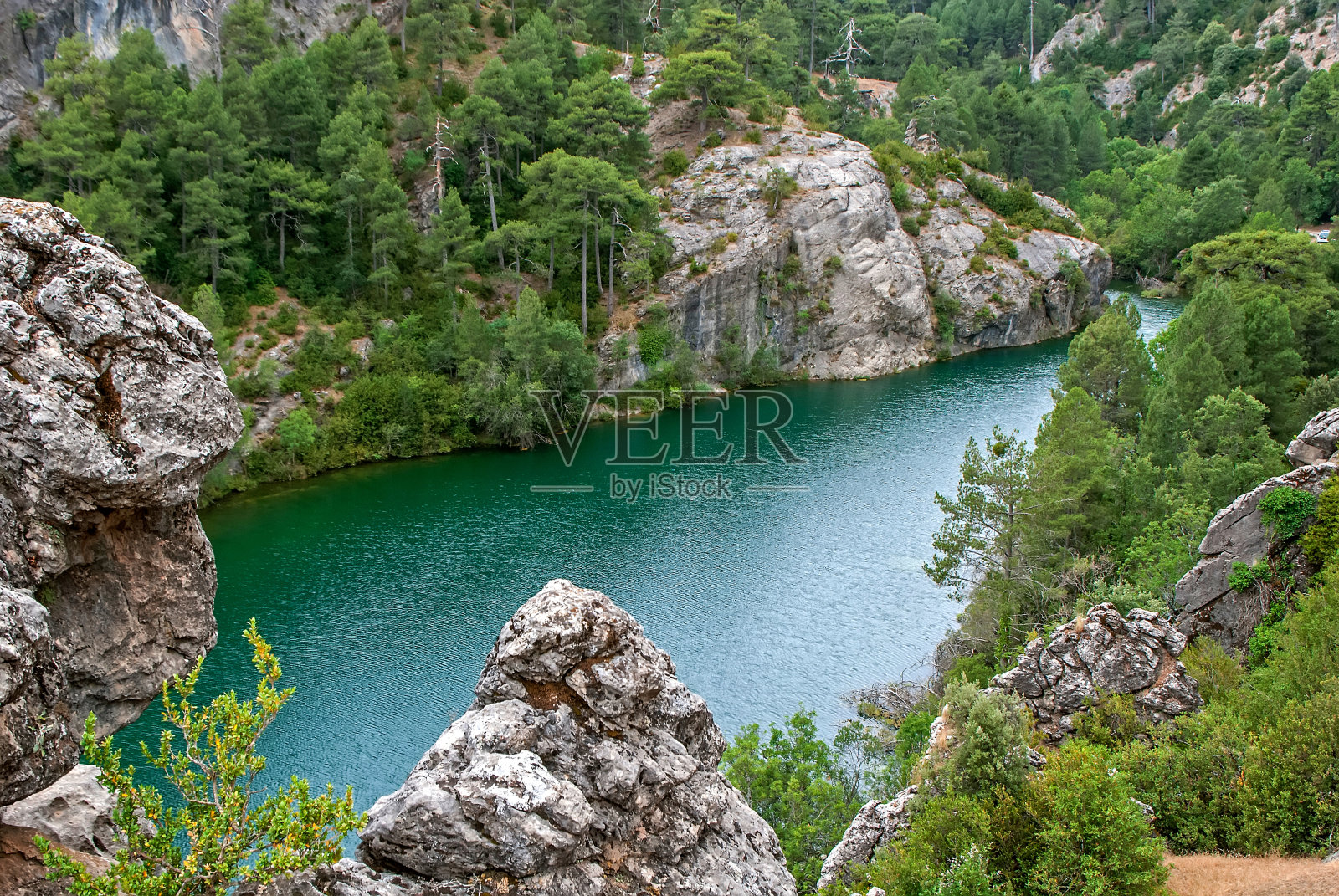 波罗萨河路线上的黑水泻湖，位于卡索拉、塞古拉和拉斯维拉斯自然公园。照片摄影图片