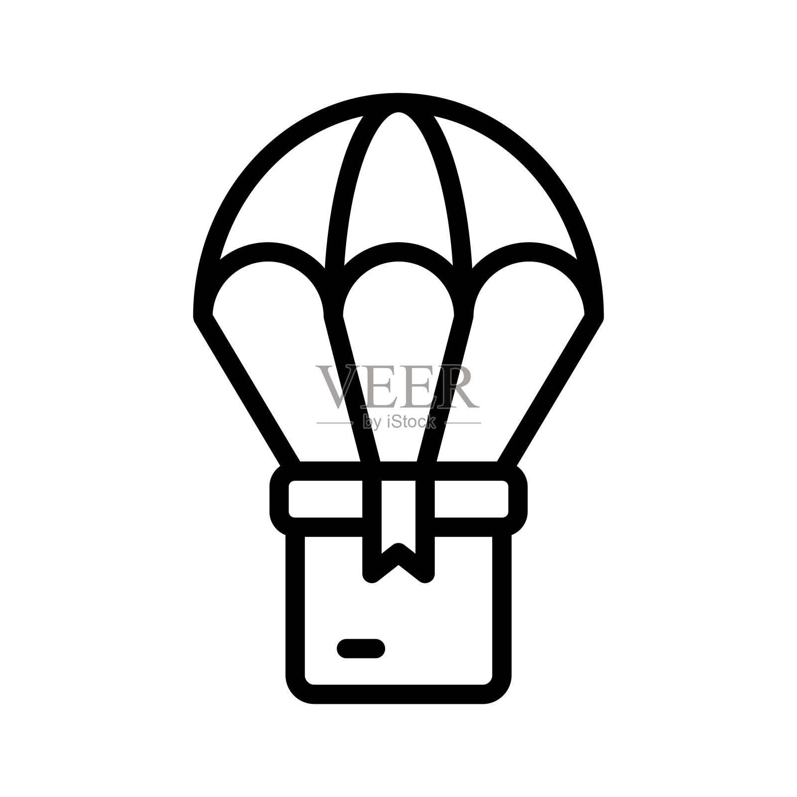 体验空运与我们的图标有效运输货物。插画图片素材