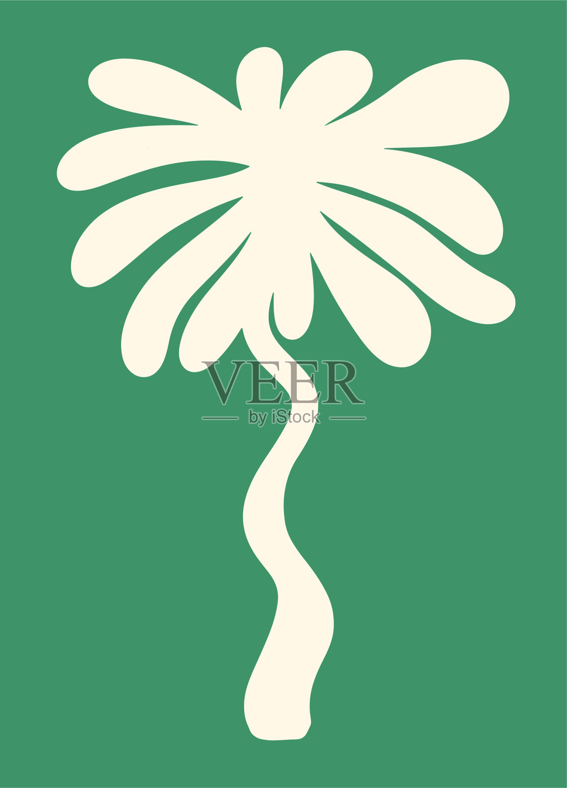 椰子树或棕榈树手绘插图。设计海报，墙壁艺术，品牌，装饰。插图风格60年代。插画图片素材