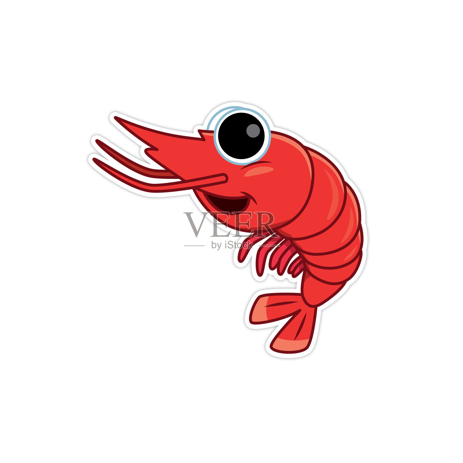 虾的矢量插图。插画图片素材