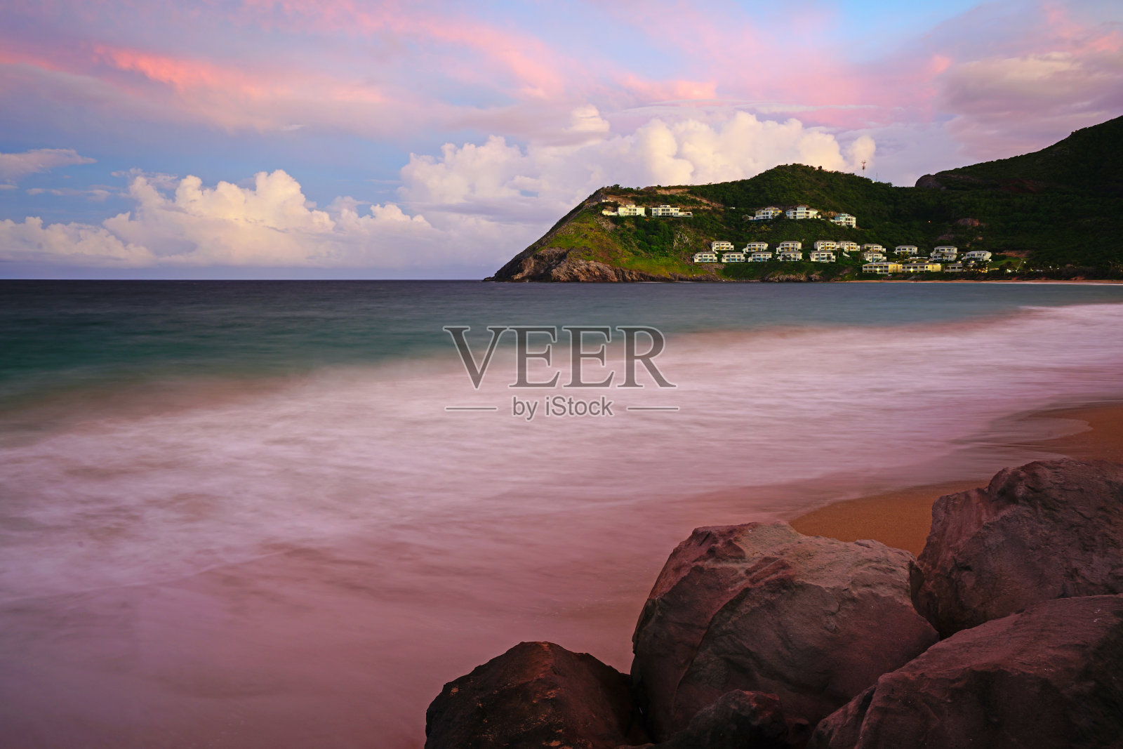 日落时大海对天空的风景照片摄影图片