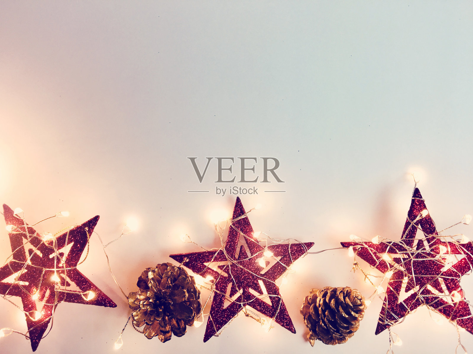 墙上的圣诞装饰特写照片摄影图片