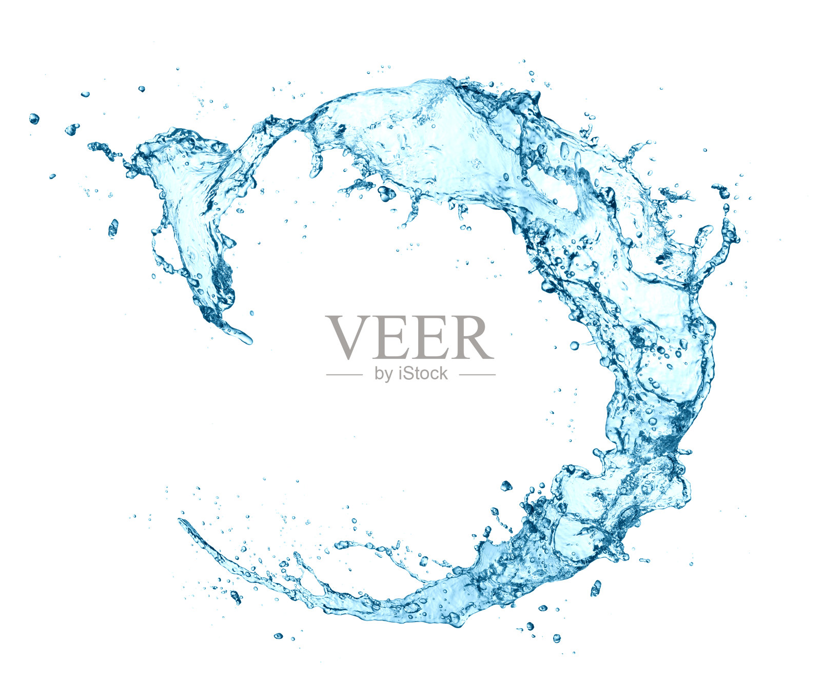 水在白色背景下飞溅照片摄影图片