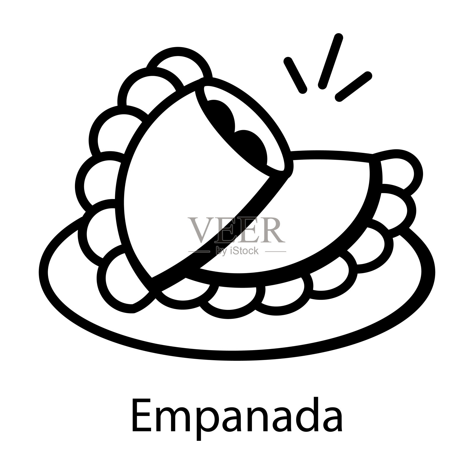 肉馅卷饼插画图片素材