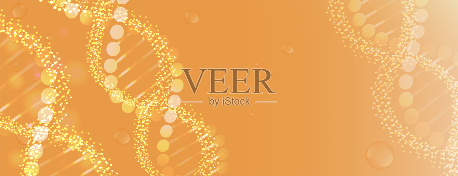 透明质酸和烟酰胺头发和皮肤的解决方案广告，黄金胶原蛋白血清滴与化妆品广告背景准备使用，插图矢量。插画图片素材