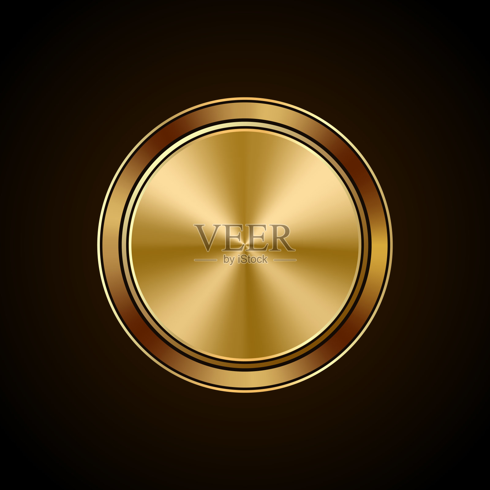 奢侈的金色徽章和标签。复古复古的圆形徽章设计插画图片素材