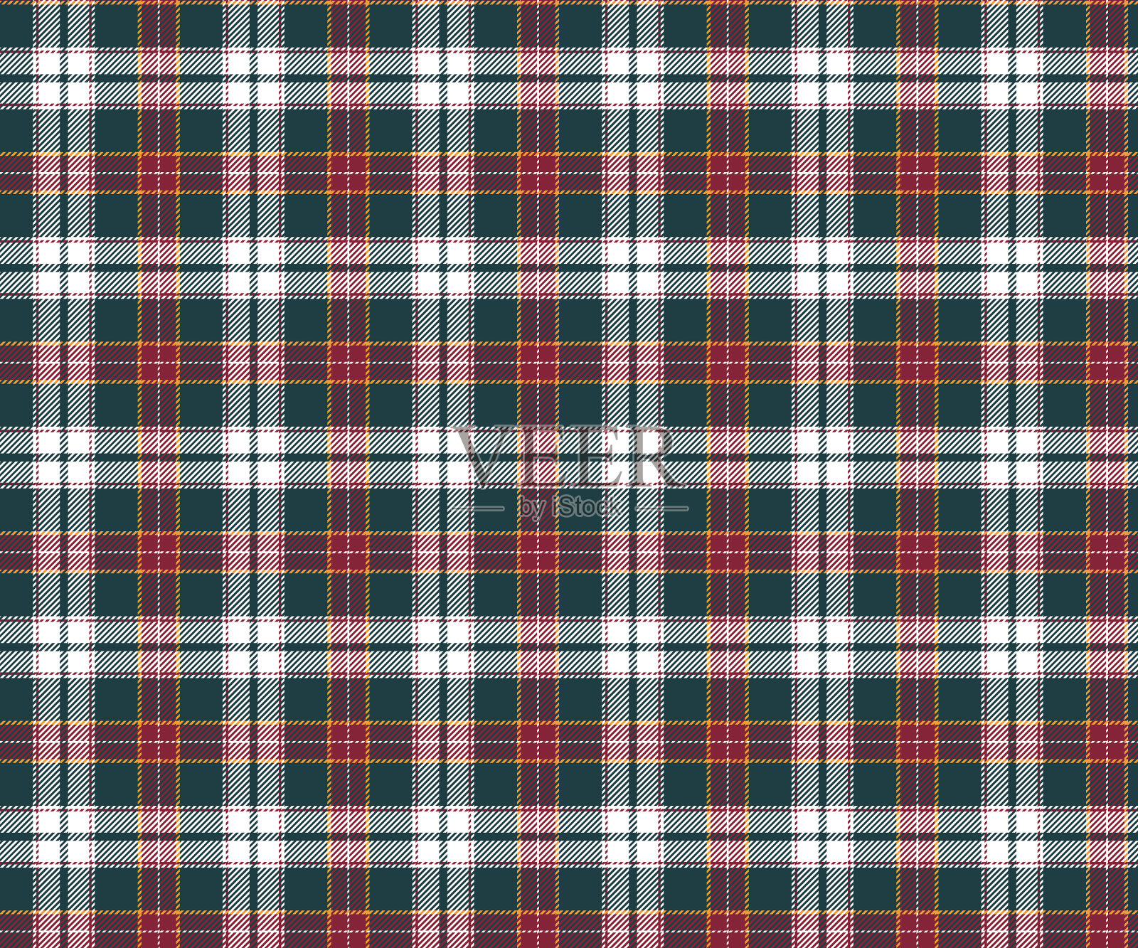 格纹织物图案，绿色，白色，棕色，无缝用于纺织品和设计服装，裙子，裤子，围裙，桌布，毯子或装饰织物。矢量插图。插画图片素材