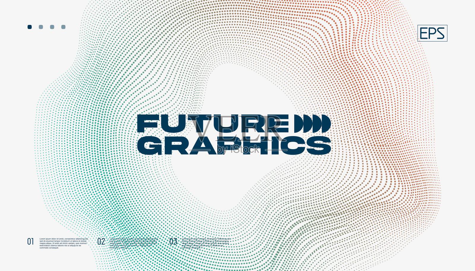 用虚线抽象的形状。插画图片素材