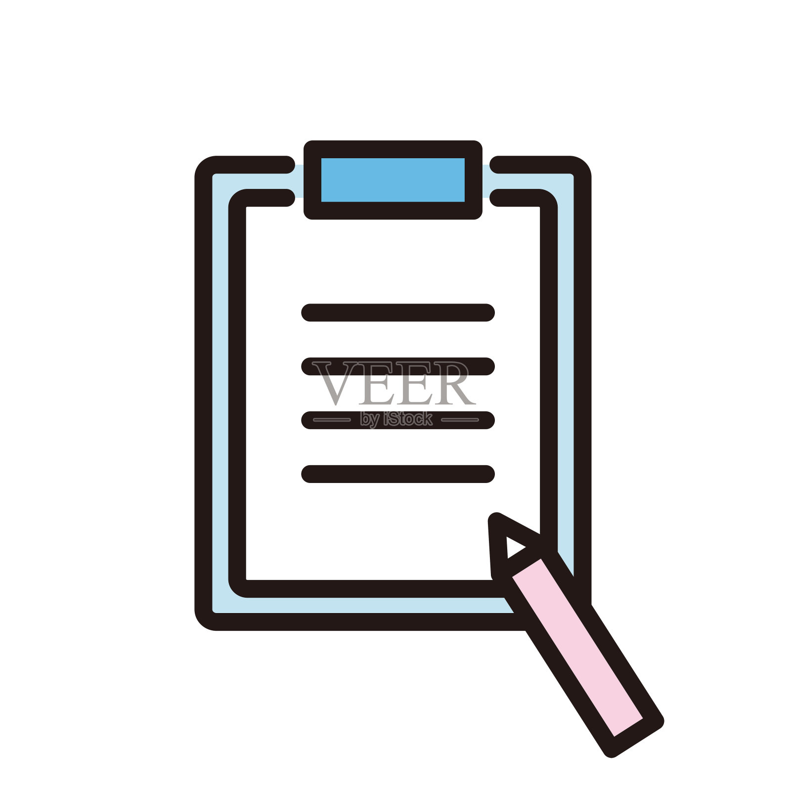 剪贴板图标。插画图片素材