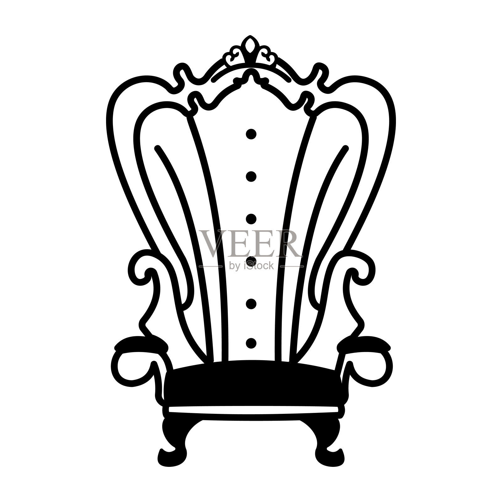 宝座插画图片素材