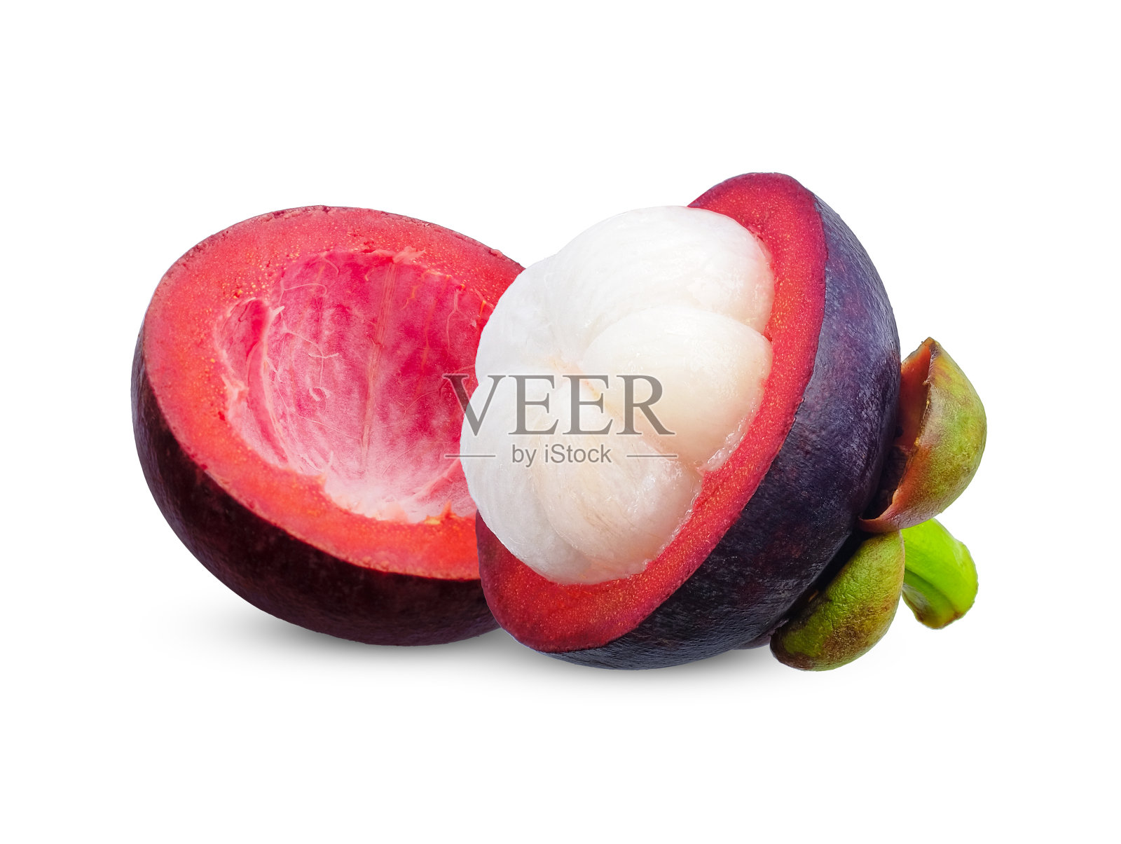 山竹被隔离在白色背景上。照片摄影图片