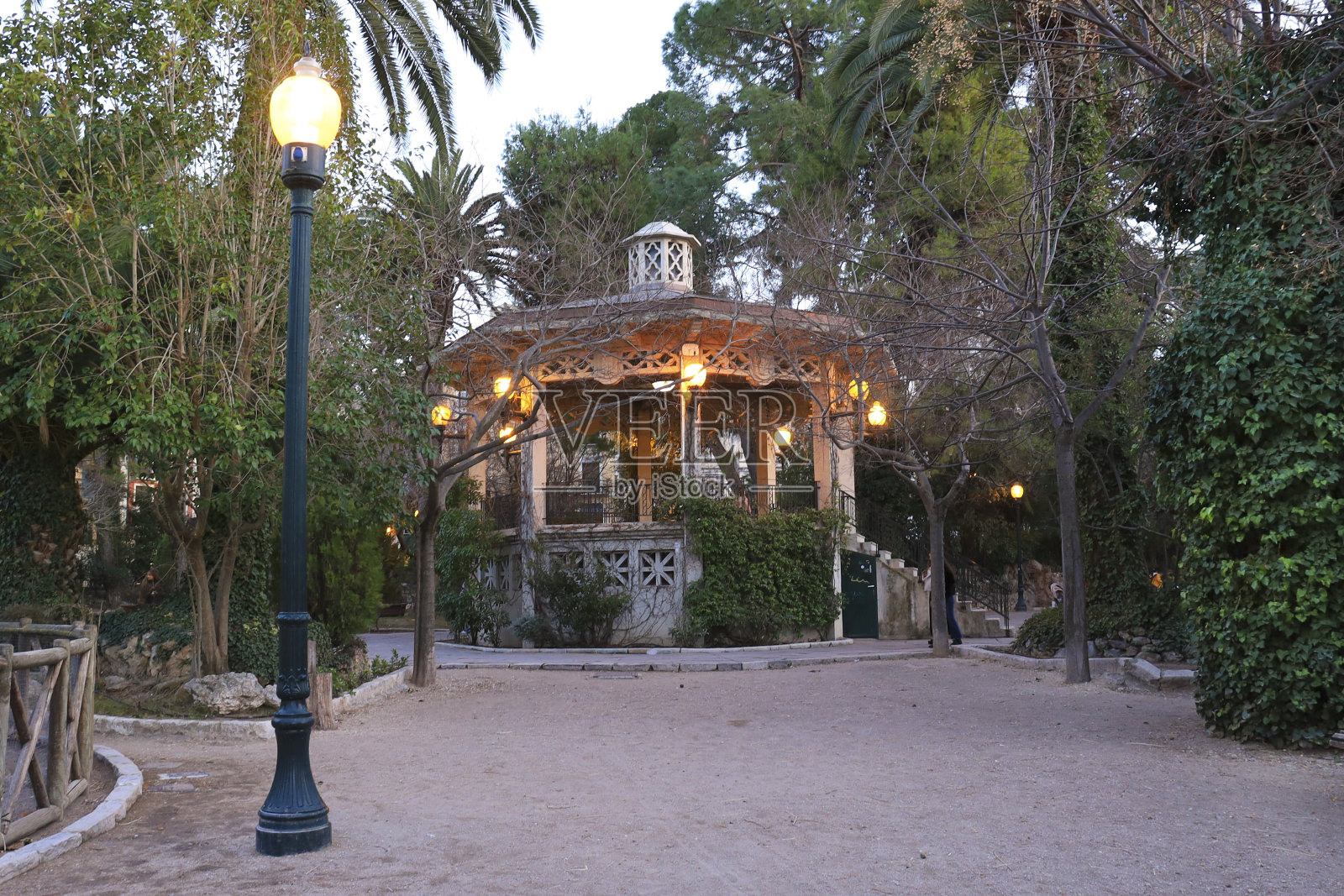 La gloria公园下午在Alcoy照片摄影图片