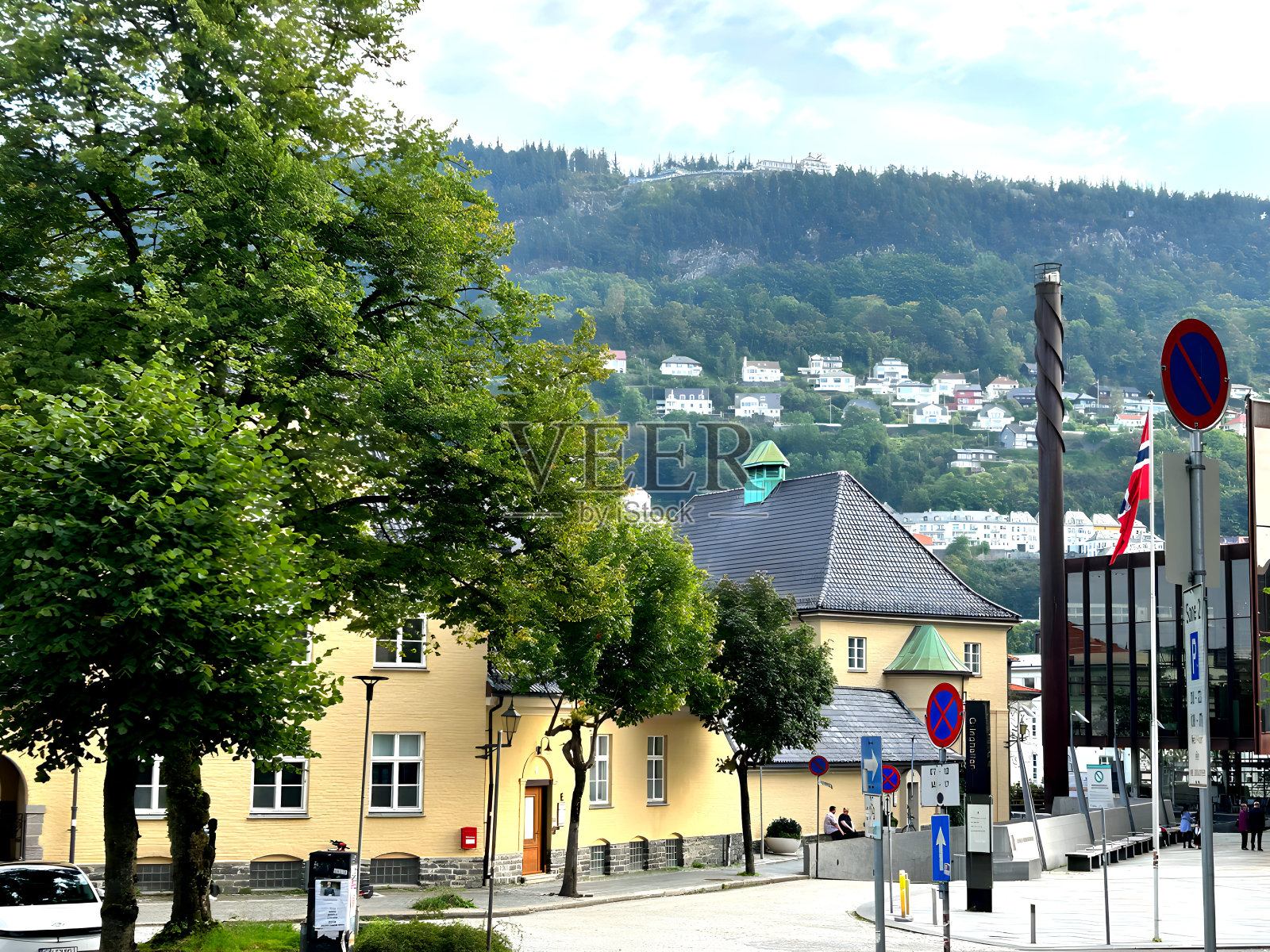 卑尔根的建筑照片摄影图片