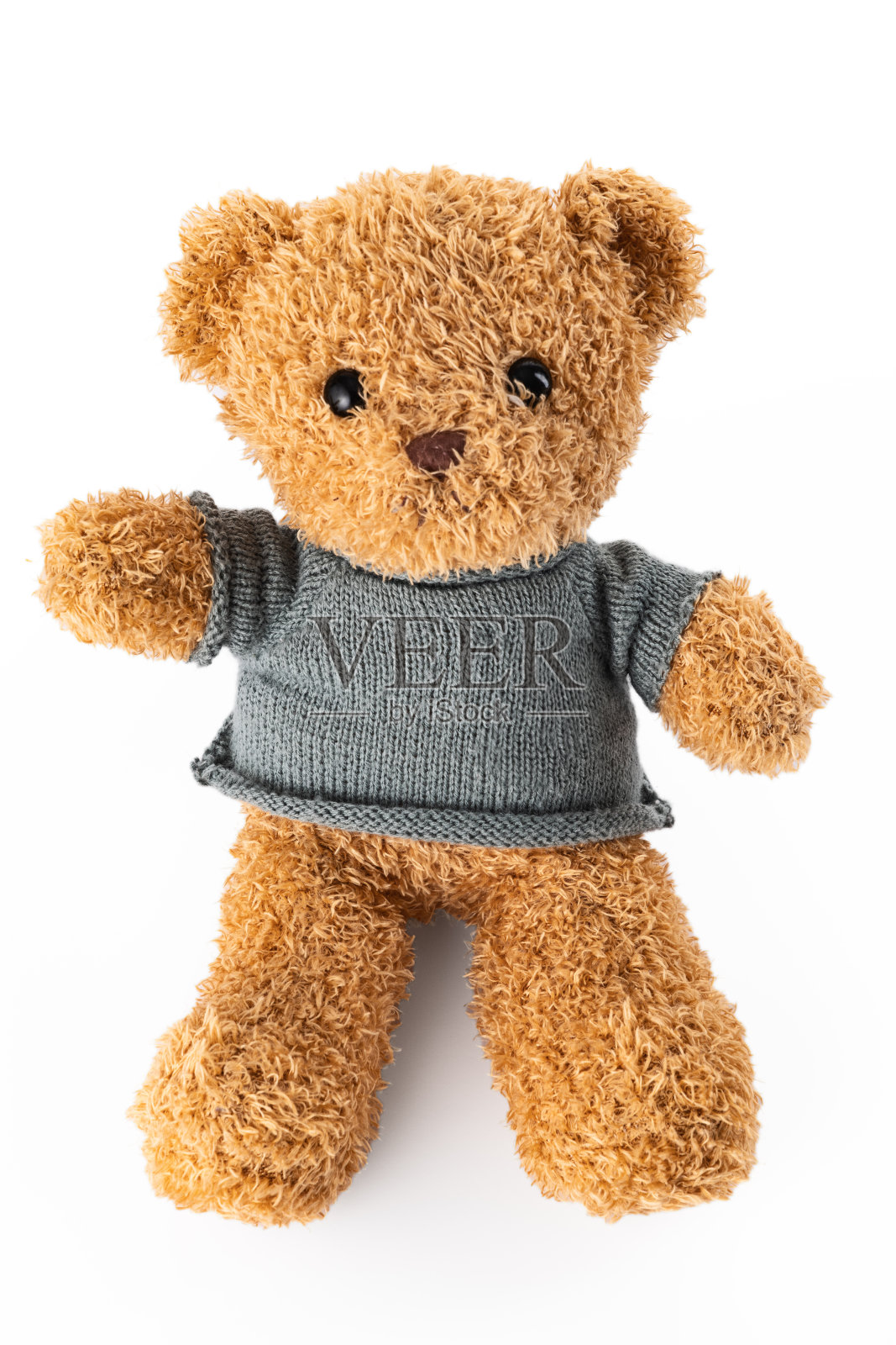 泰迪熊玩具，孤立在白色背景上照片摄影图片