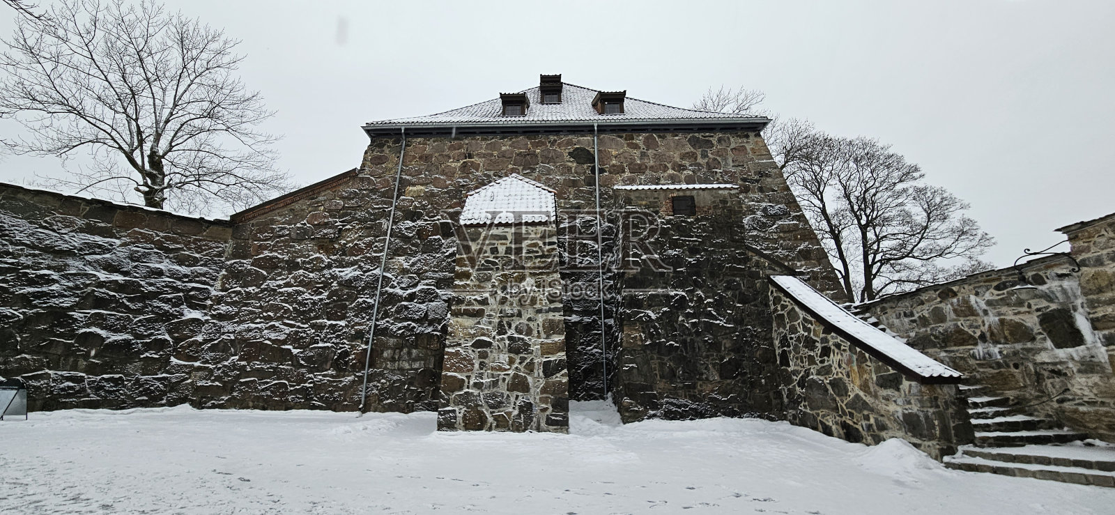 奥斯陆市中心Akershus要塞建筑内部的细节照片摄影图片