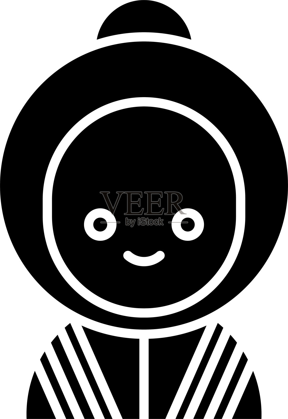 亚齐衣服固体字形矢量插图插画图片素材