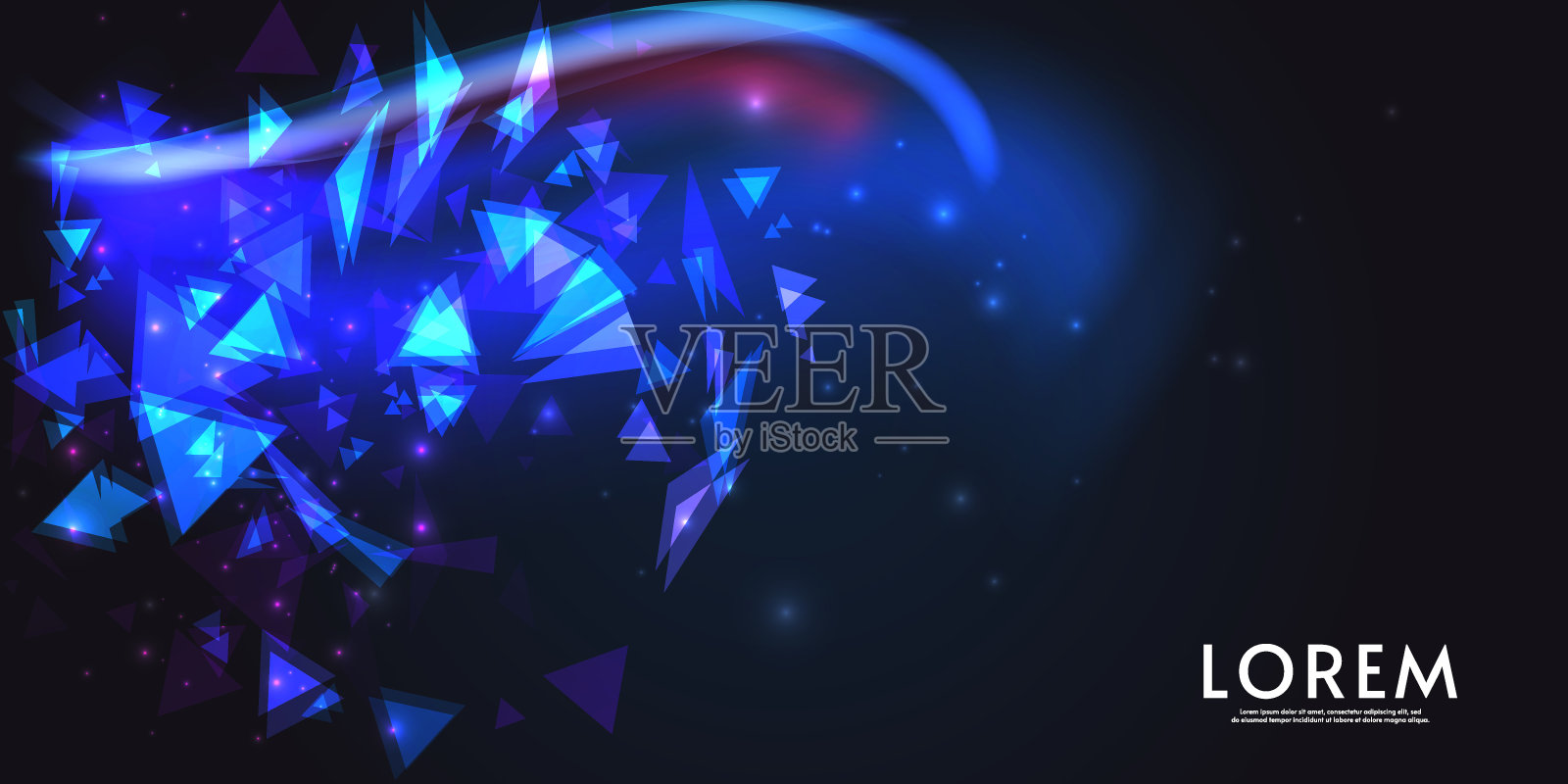 深色背景上的极光元素设计。背景极光模板。明亮的光。北极光。矢量插图。设计的背景，壁纸，明信片，网页，横幅，封面。插画图片素材