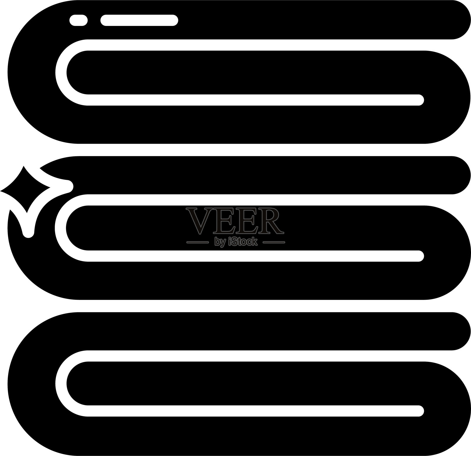 毛巾固体字形矢量插图插画图片素材