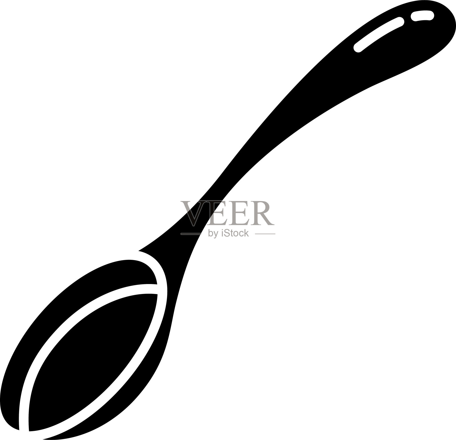 勺子固体字形矢量插图插画图片素材