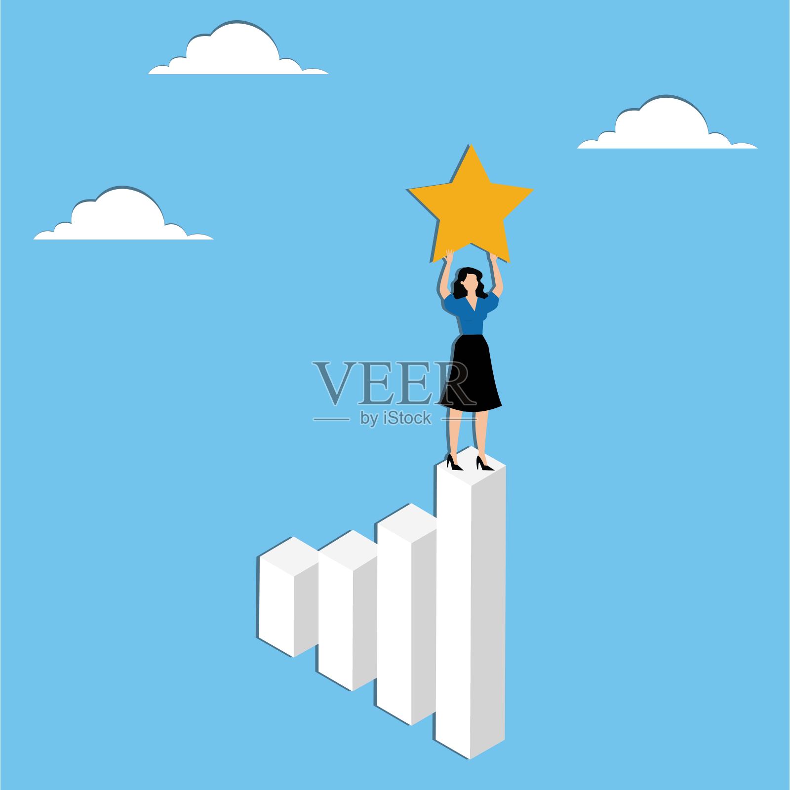 女人保护欧元免受箭害插画图片素材