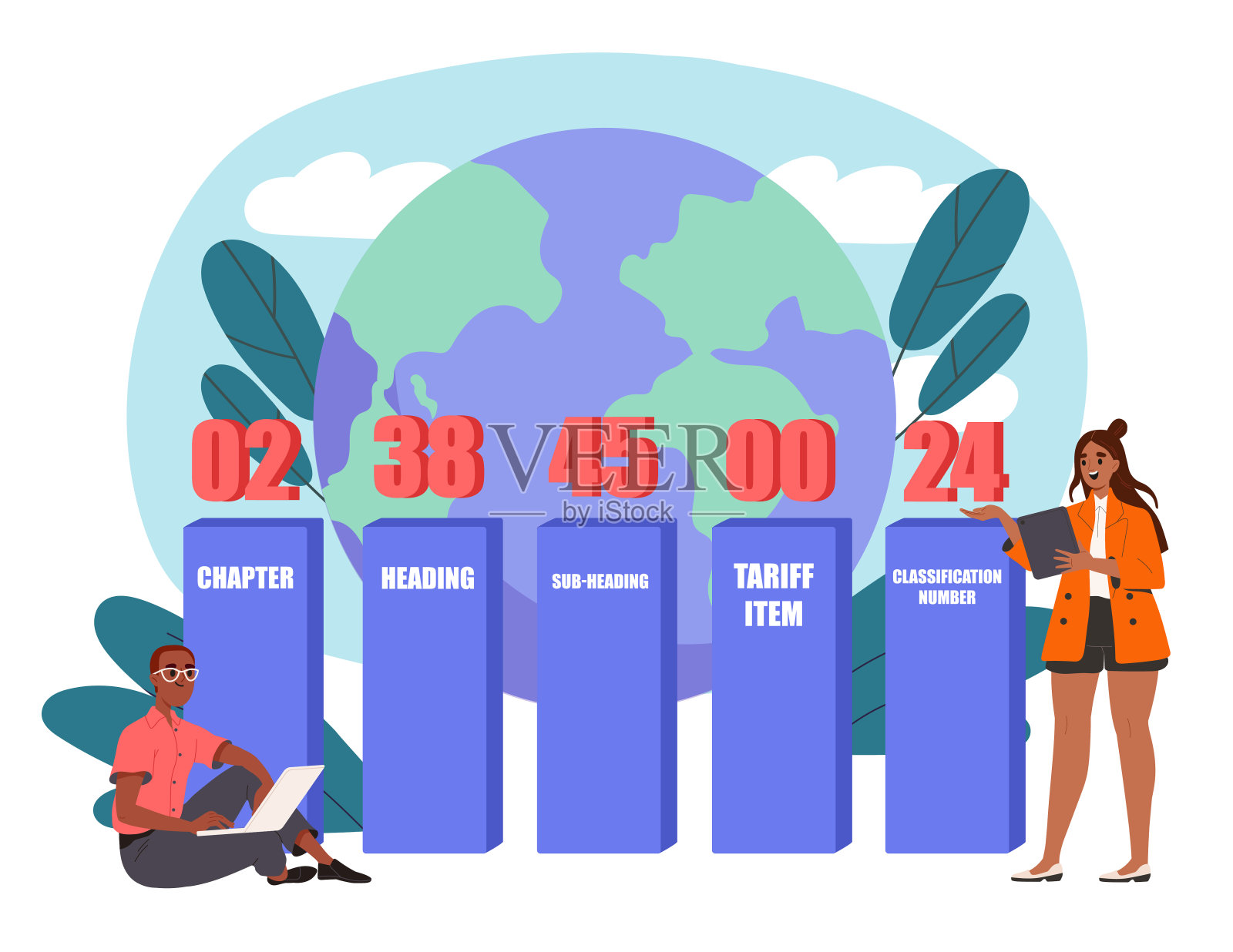 运输物流概念。航运和运输。国际商务和全球化。货物和产品的进出口。平面矢量图插画图片素材