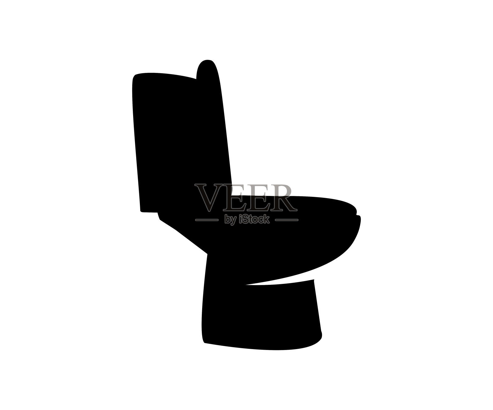 马桶图标。厕所抽水马桶矢量设计及插图。插画图片素材