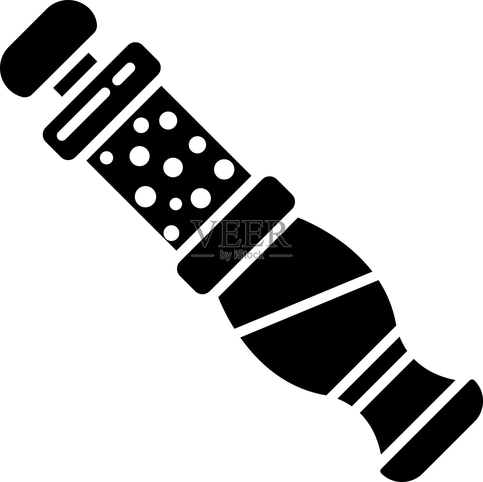 粉碎机固体字形矢量插图插画图片素材