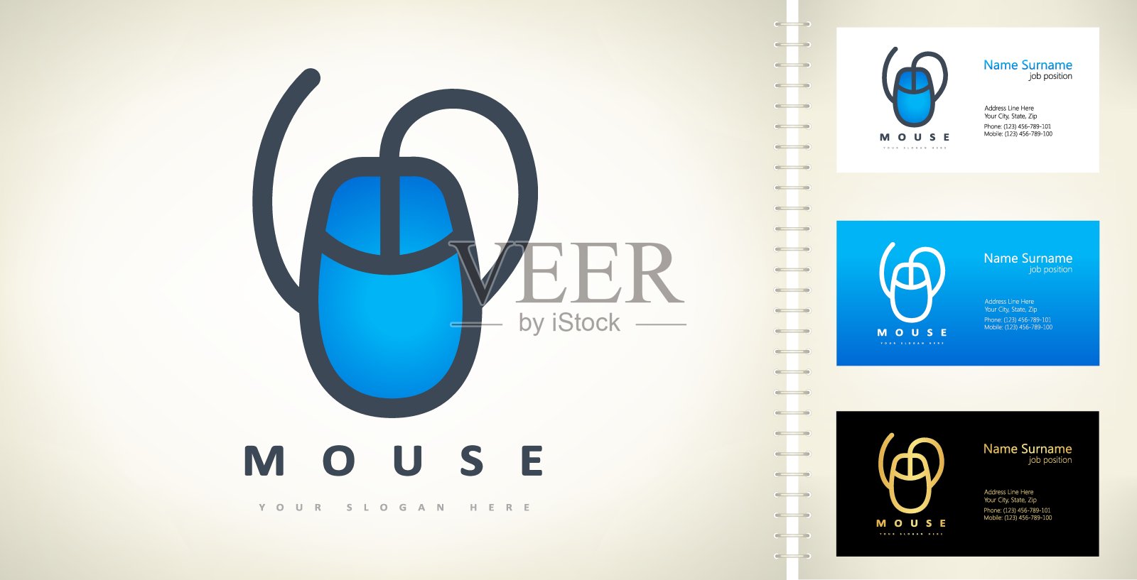 电脑鼠标矢量。互联网技术设计。插画图片素材