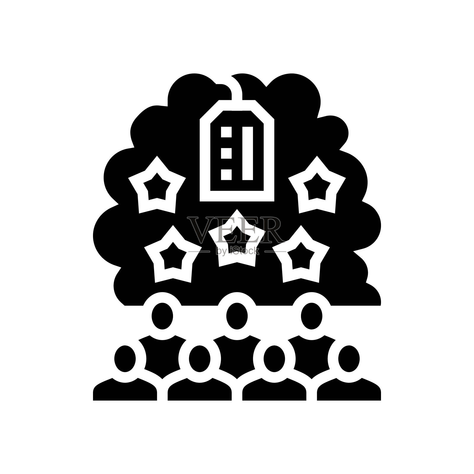 品牌忠诚度消费者行为符号图标矢量插图插画图片素材