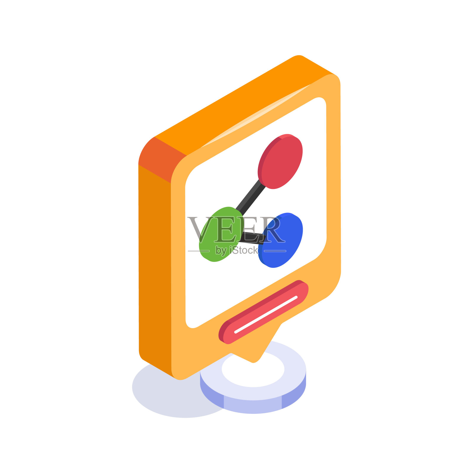 等距共享中心图标，描绘了无缝数据和资源共享的互联节点。插画图片素材