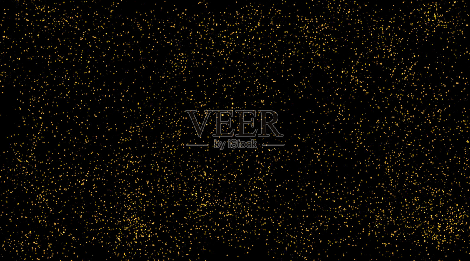 许多透明明亮的节日金色灯光。金沙，乱散。插画图片素材