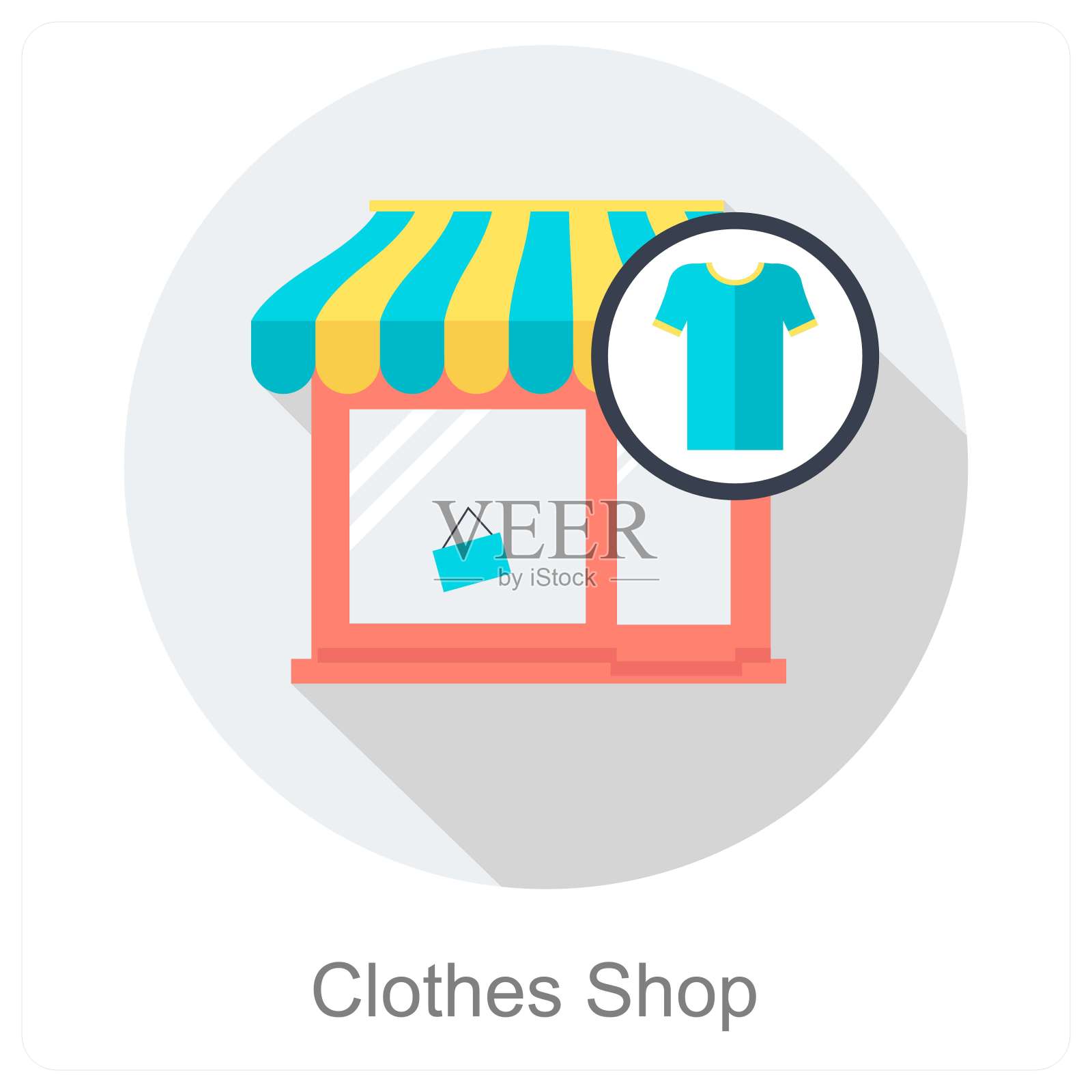 服装店插画图片素材