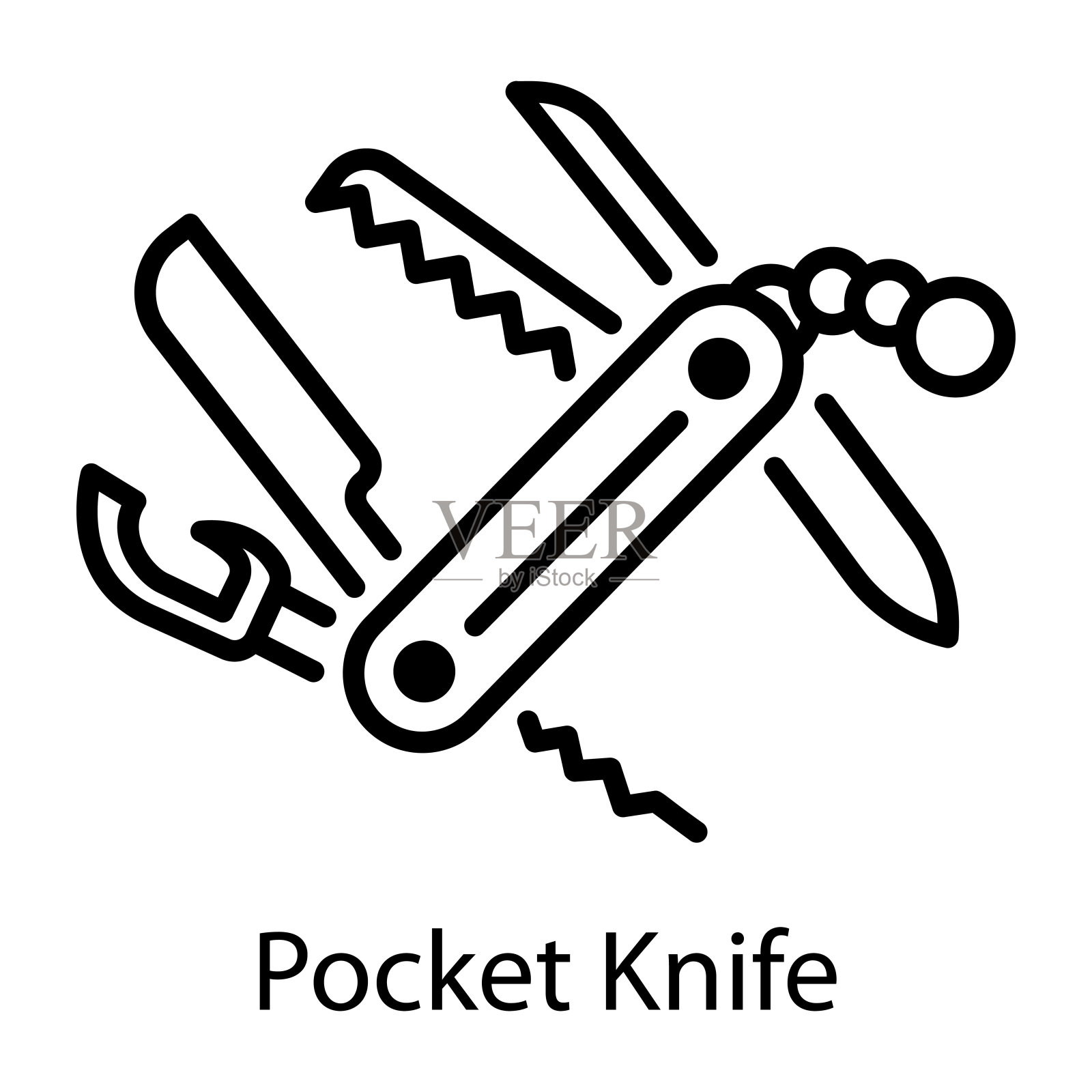 小刀插画图片素材