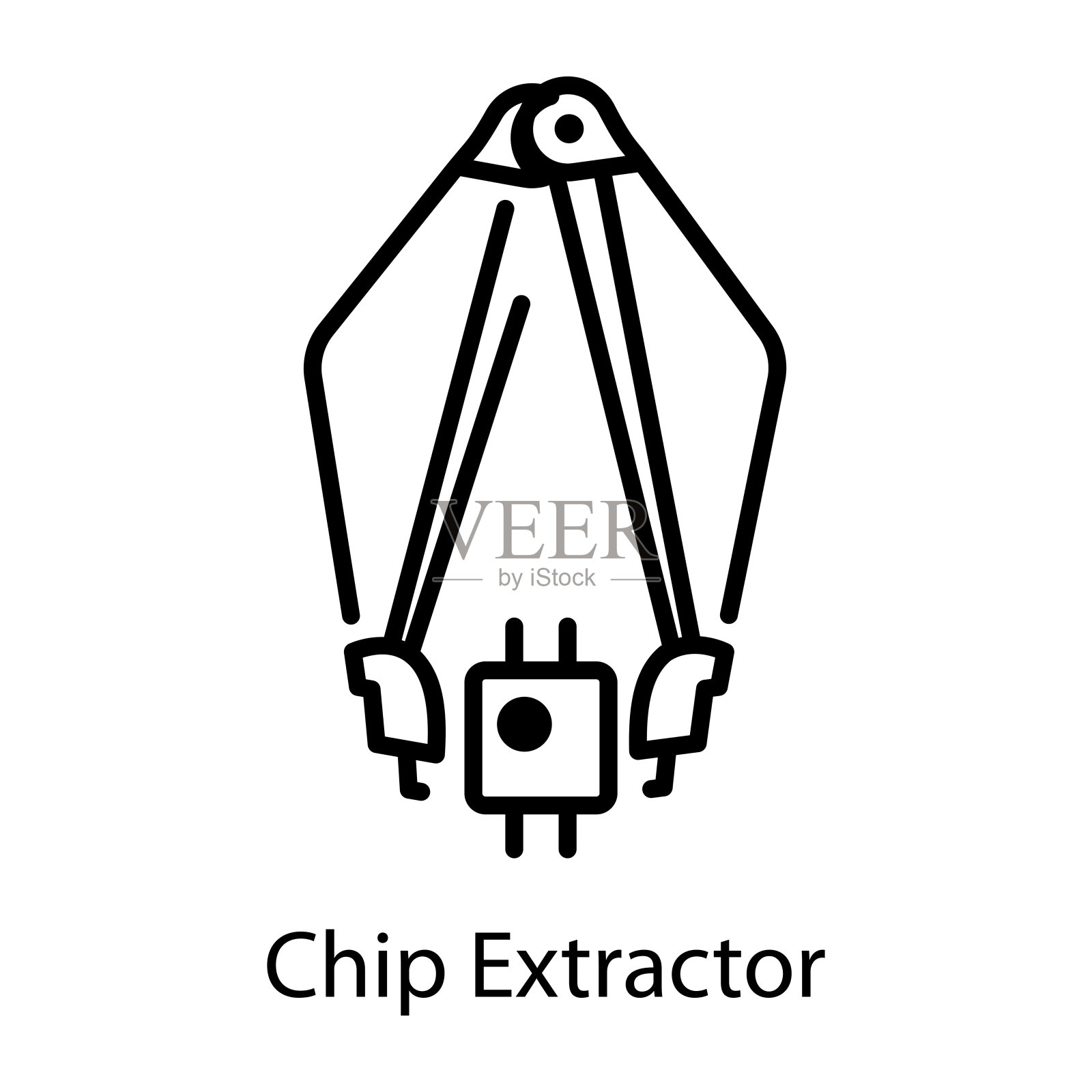 芯片提取器插画图片素材