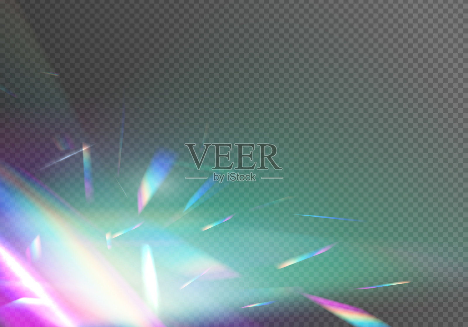 水晶漏光效果的照片覆盖插画图片素材