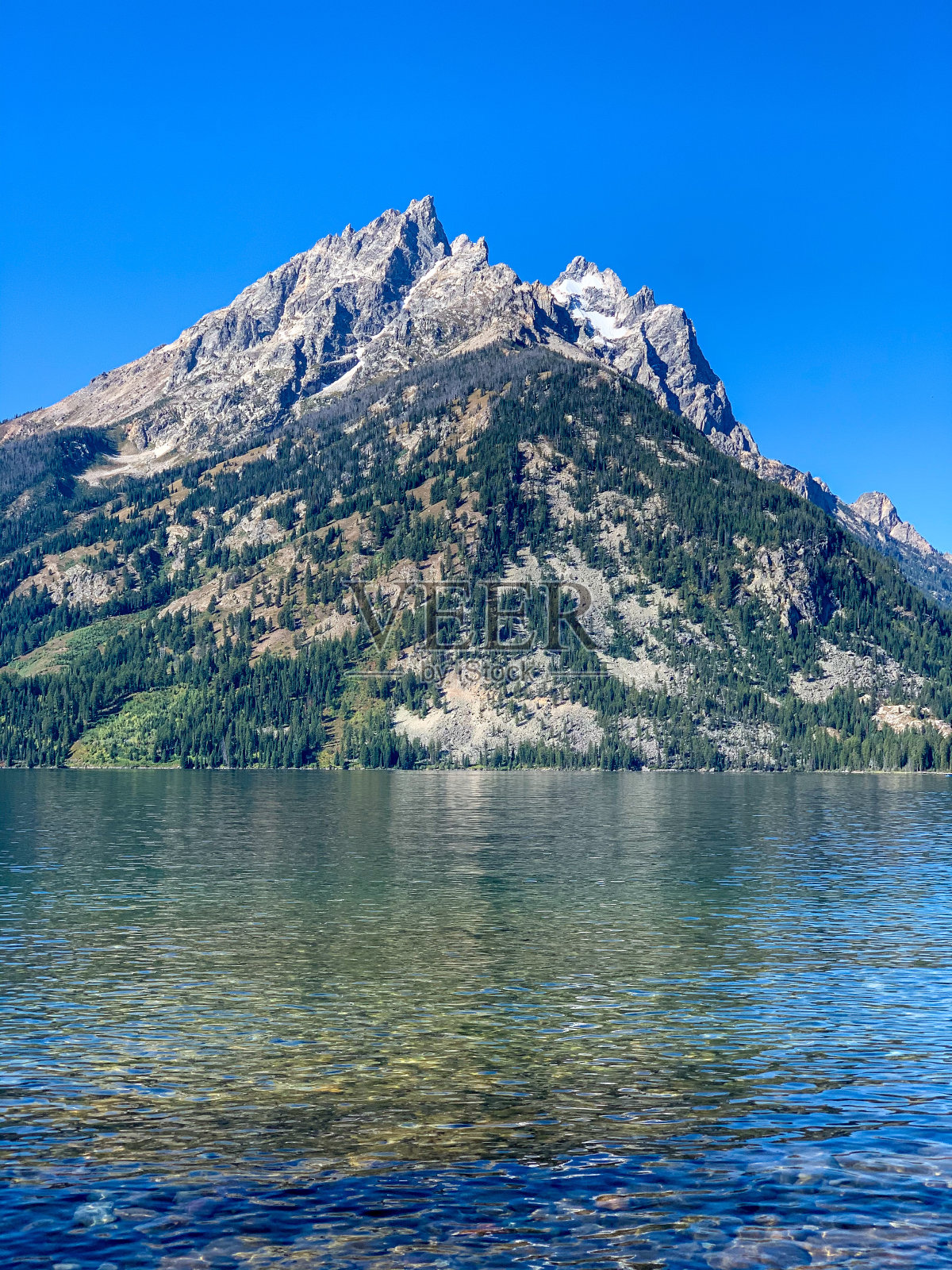 珍妮湖俯瞰照片摄影图片