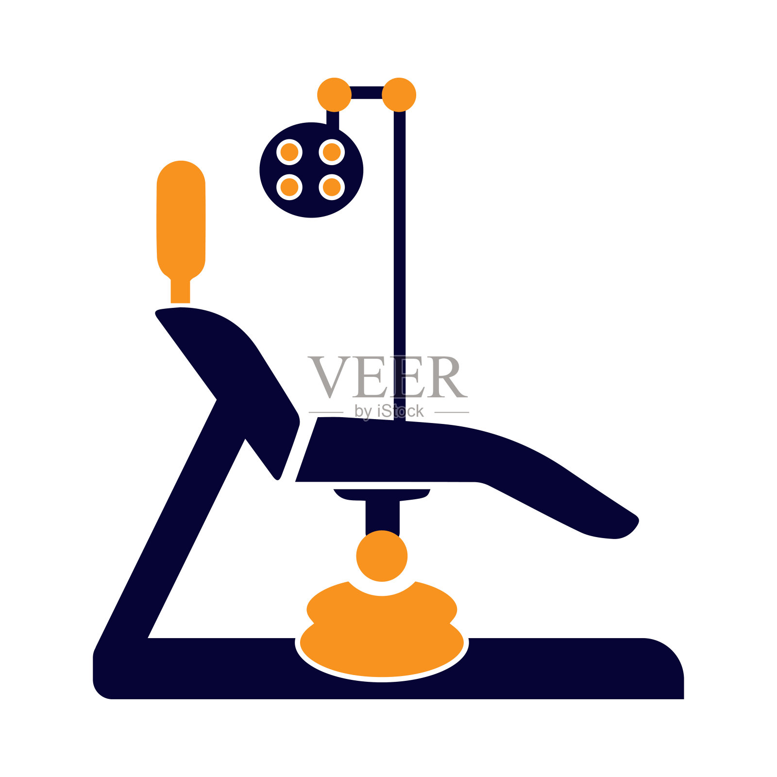 椅子，医疗椅，舒适椅，牙科椅图标插画图片素材