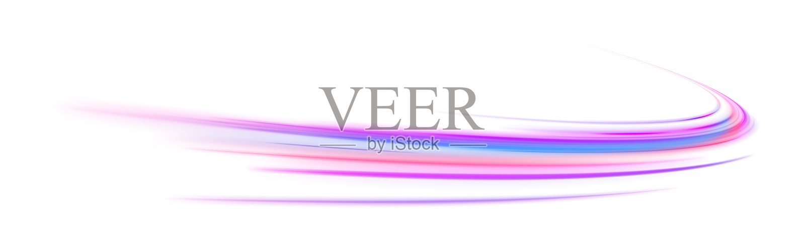 矢量紫色和蓝色发光线气流效果。插画图片素材