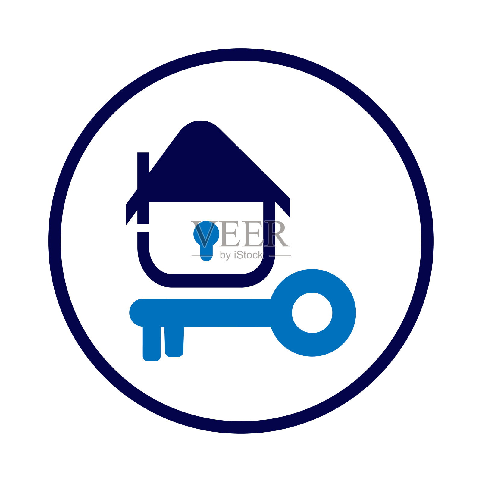 家，安全，锁，保护，房子公寓保护图标插画图片素材