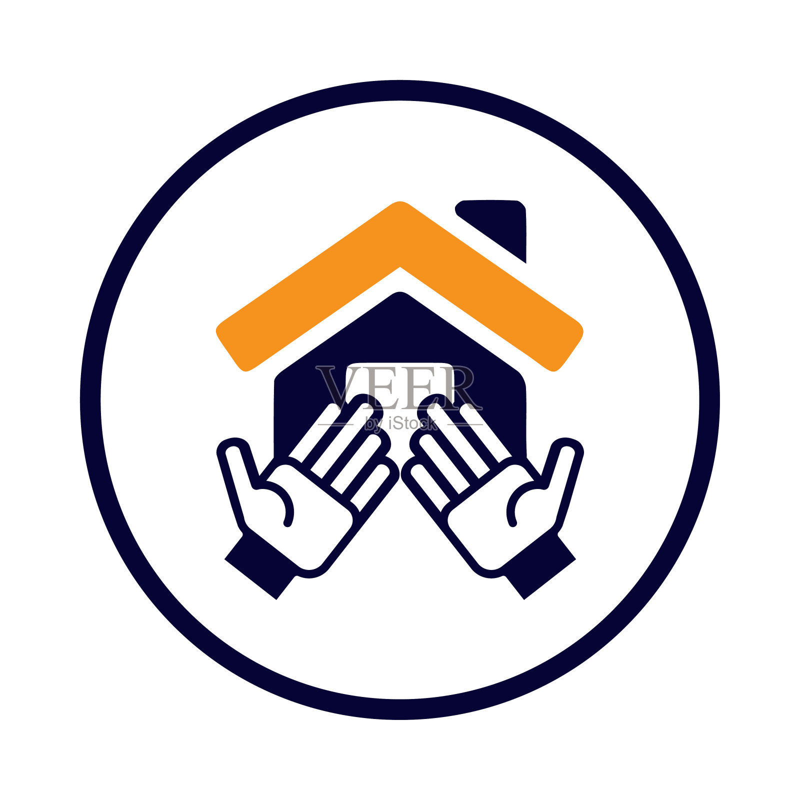 房子在手，美元，钱，手，住房贷款，住房贷款图标插画图片素材