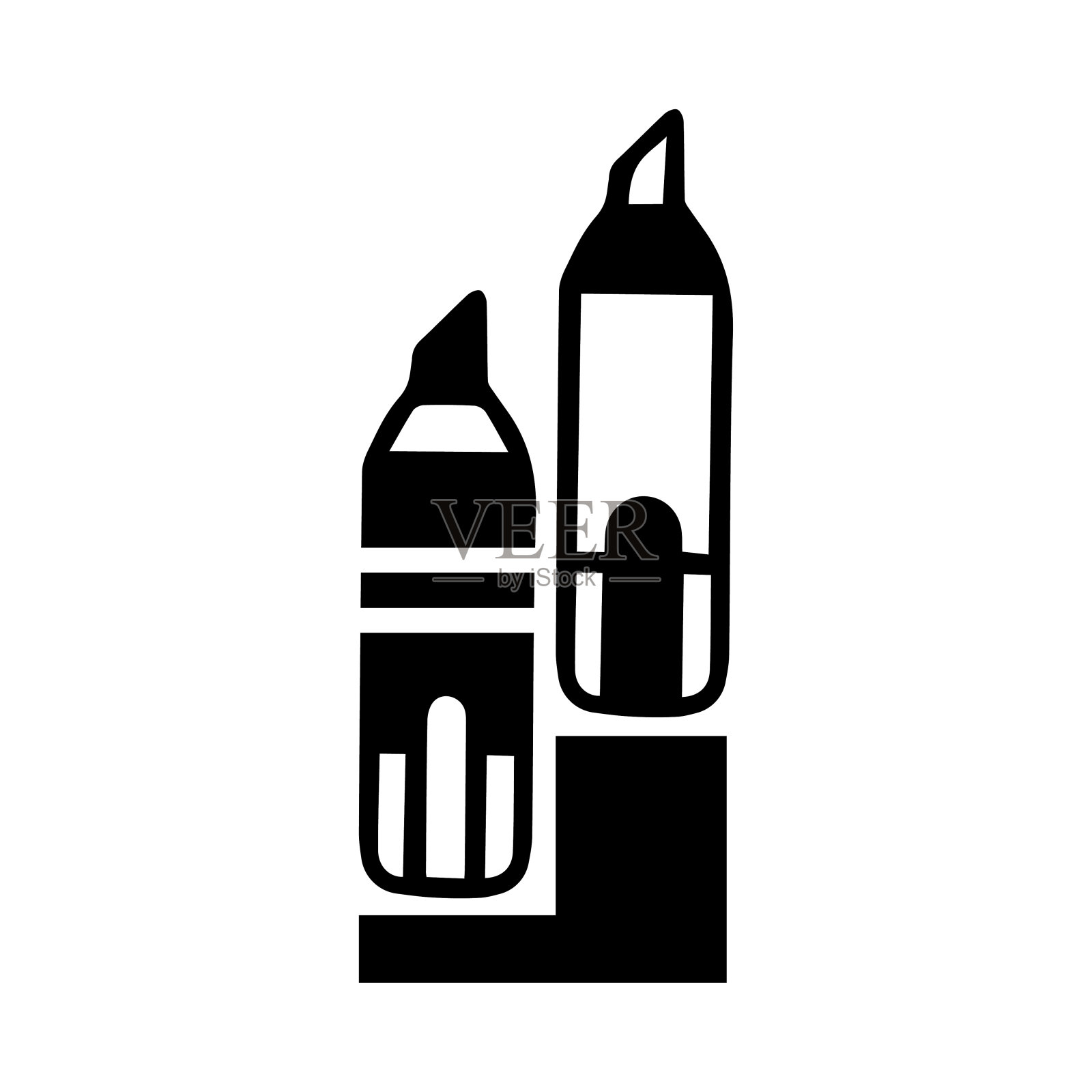 笔，记号笔，荧光笔，下划线笔，记号笔图标插画图片素材