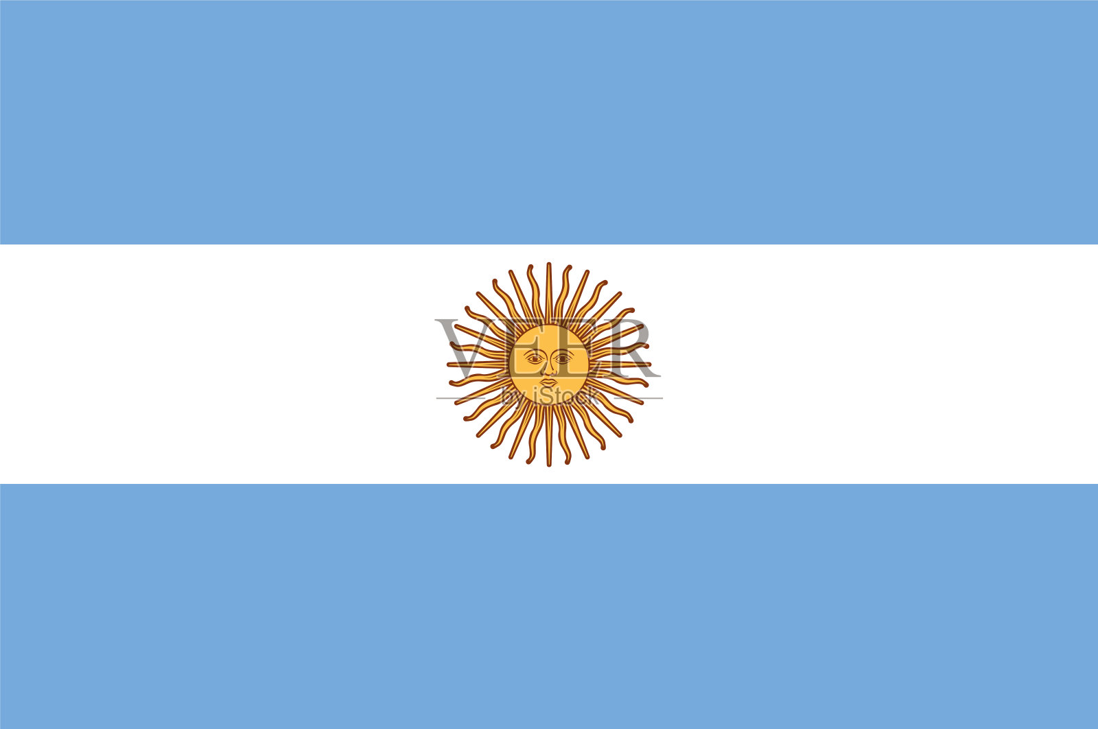 阿根廷国旗。阿根廷国旗。矢量插图。插画图片素材