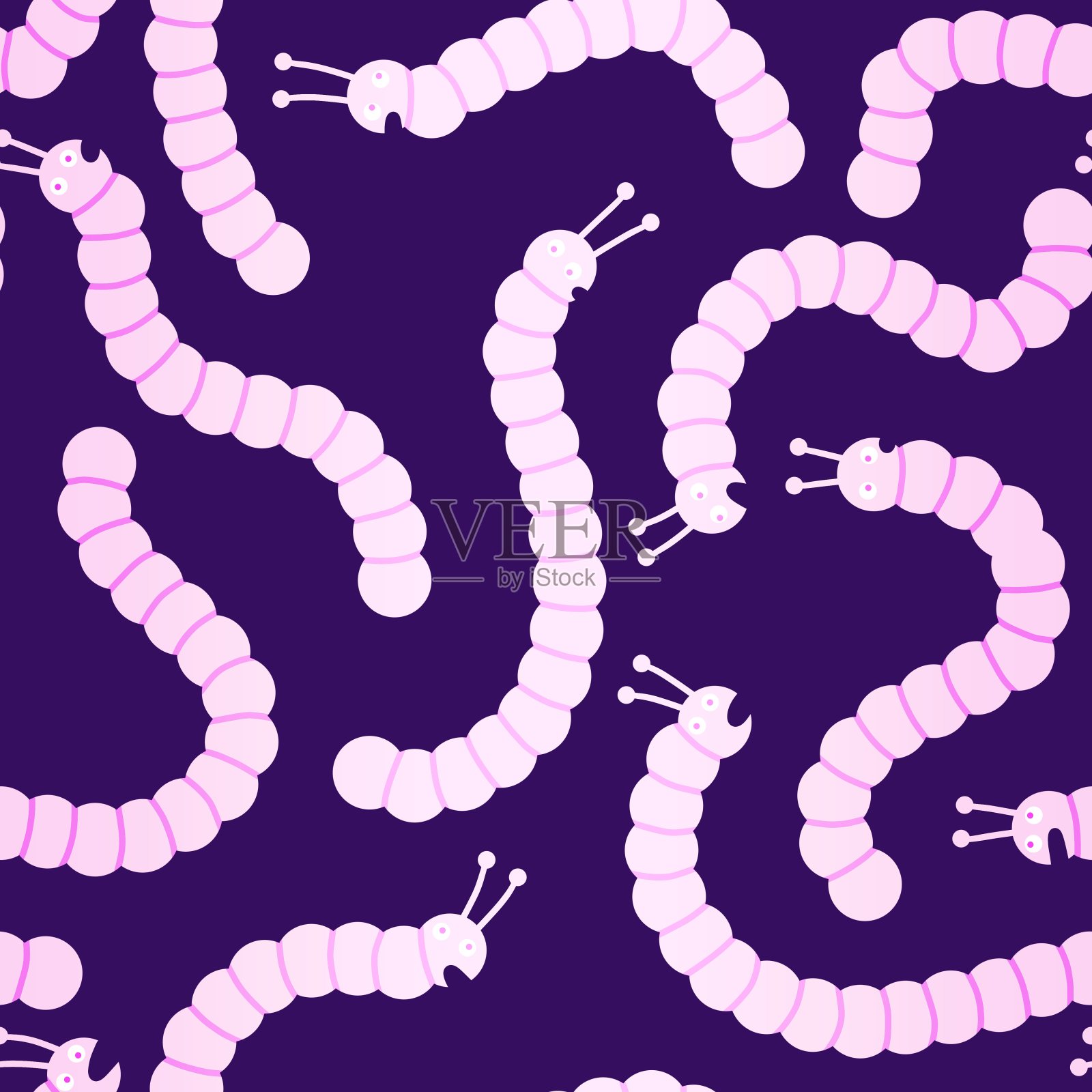 夏季动物无缝图案，适合儿童和面料及泳装纺织品插画图片素材