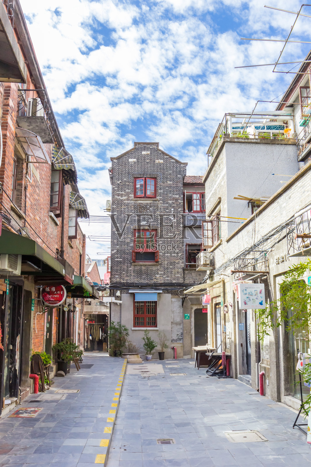 上海田子坊的小庭院照片摄影图片