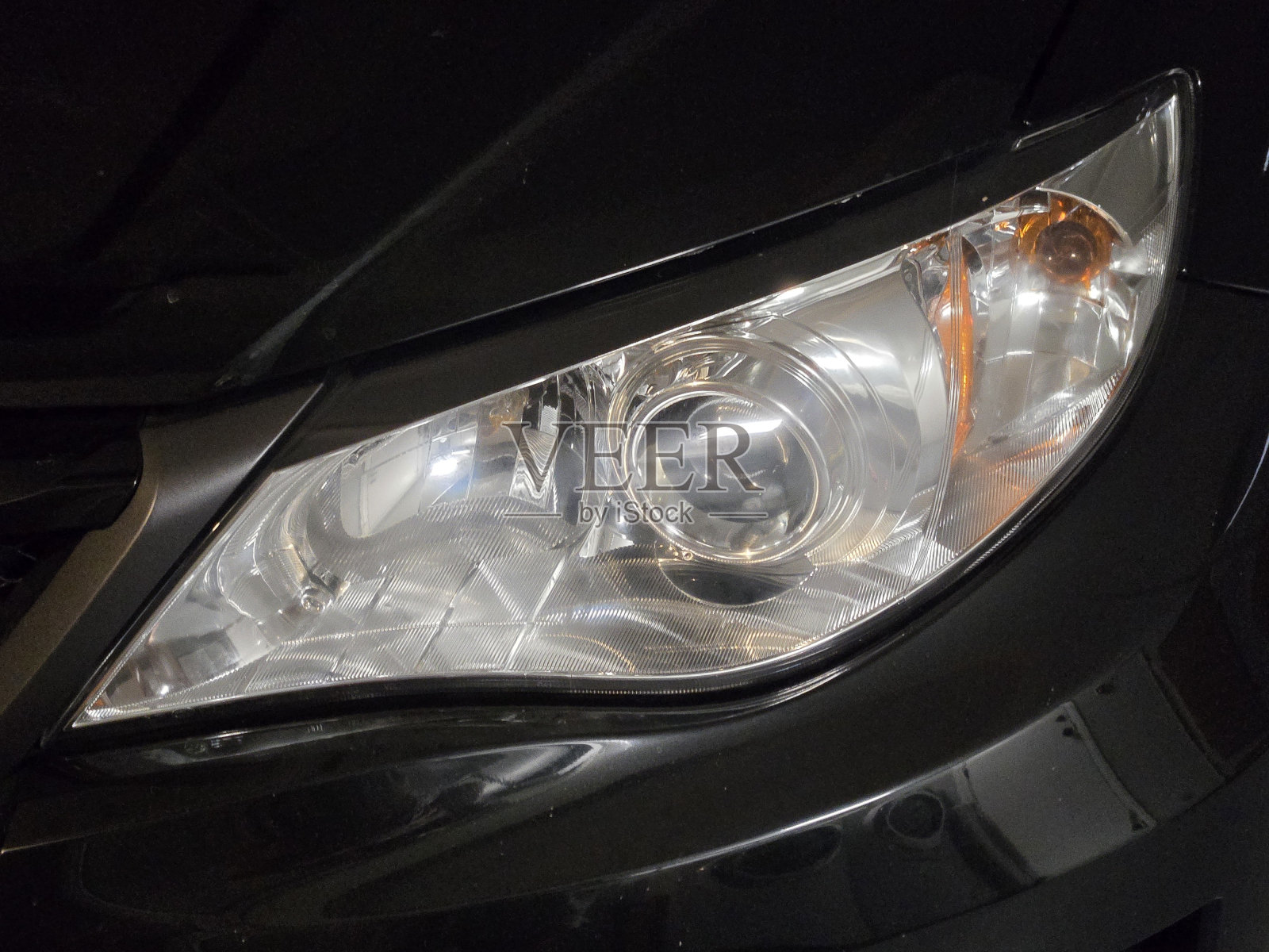 汽车前灯和前保险杠照片摄影图片