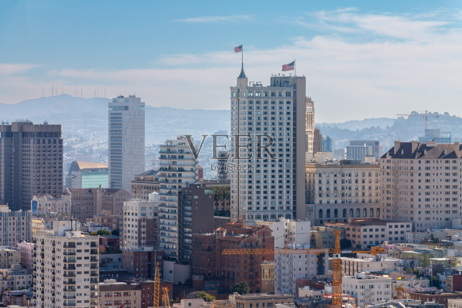 加州旧金山市中心的建筑物照片摄影图片