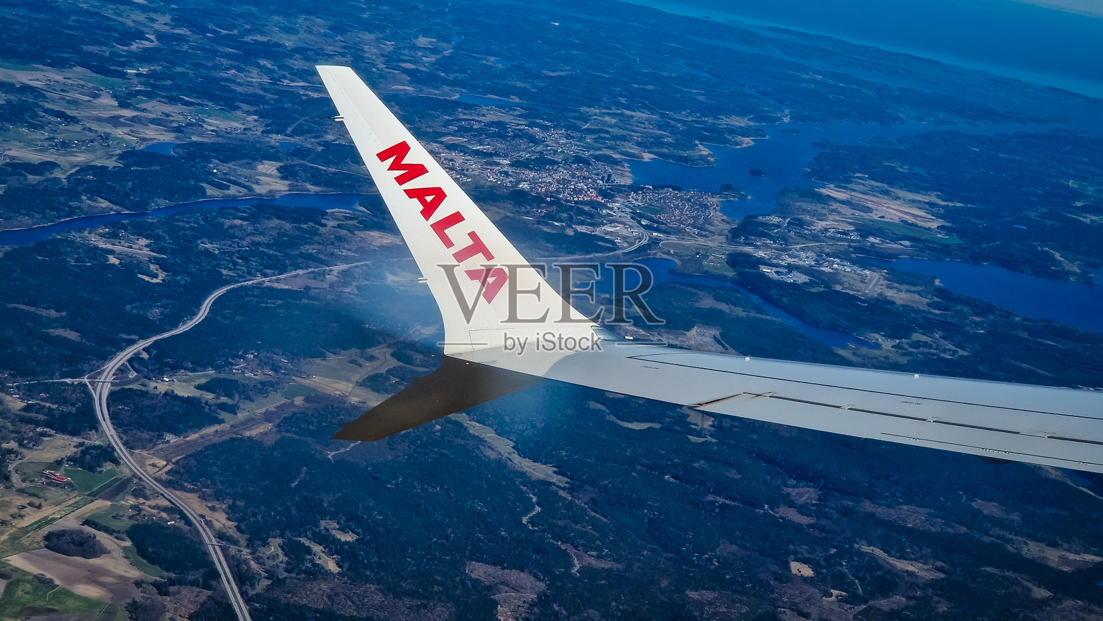 马耳他航空是瑞安航空和马耳他政府的合资低成本航空公司。照片摄影图片